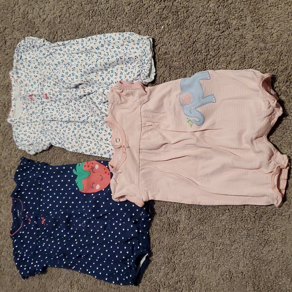 Girls carter's short rompers